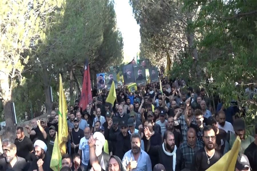 حزب الله وجماهير المقاومة يشيعون الشهيد منتظر طه في بلدة الكواخ