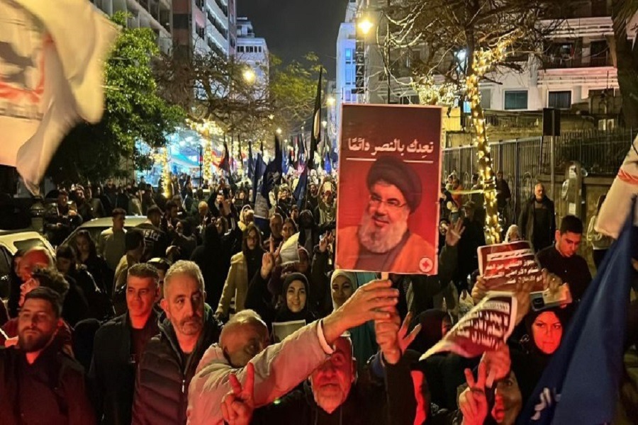 مسيرة حاشدةً في الحمراء رفضًا للعدوان الصهيوني ودعمًا للمقاومة 