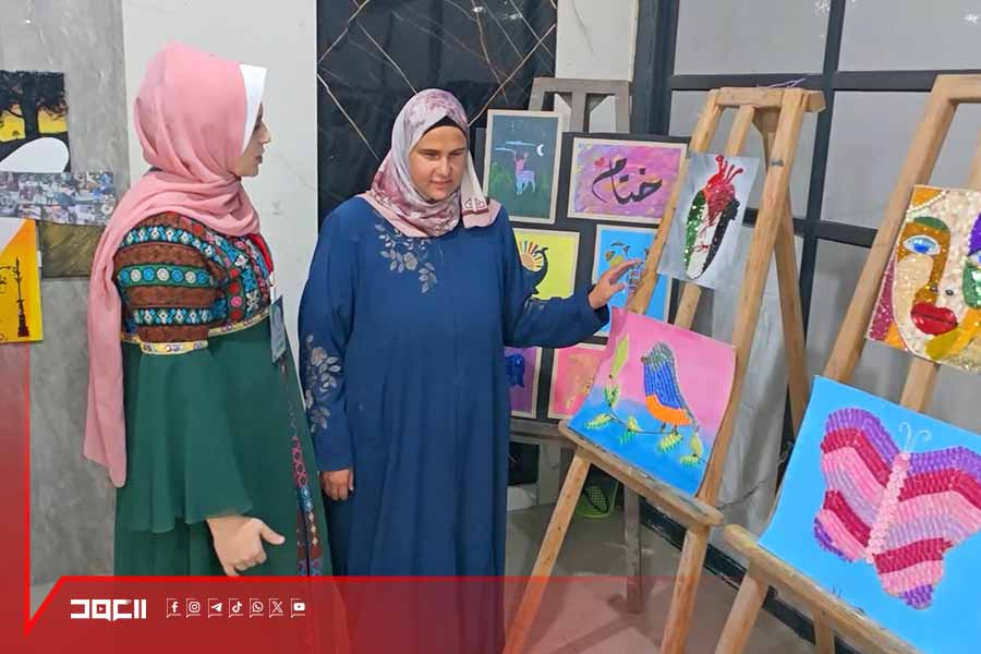 رغم حرب الإبادة .. معرض فني للمكفوفين في غزة