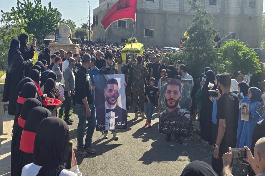 حزب الله وأهالي نبحا البقاعية يشيّعون الشهيد حسن أمهز