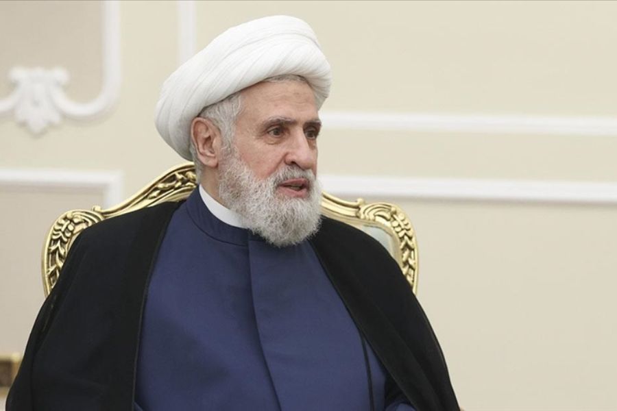 الأمين العام لحزب الله الشيخ نعيم قاسم يبرق معزيًا بوفاة عقيلة السيد السيستاني