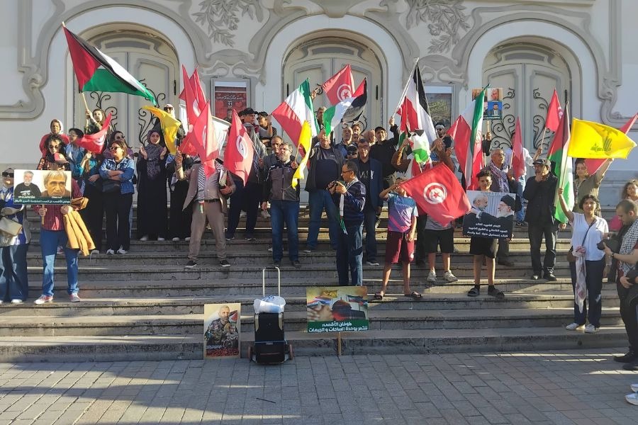 وقفة تضامنية في تونس نصرة للبنان ومقاومته