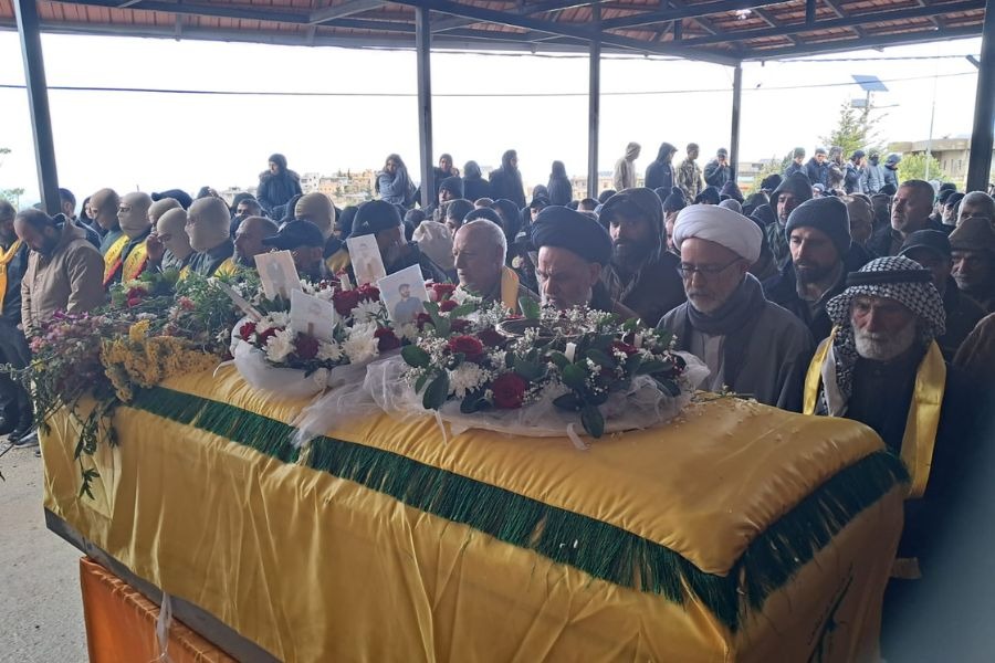 حزب الله وجماهير المقاومة شيعوا الشهيد المجاهد حسين علي كمال الفن