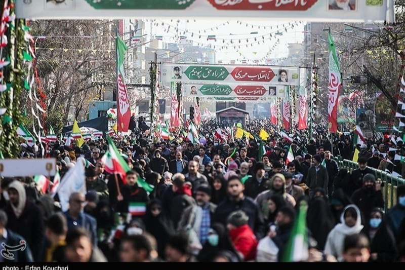 مسيرات مليونية في إيران إحياءً للذكرى السابعة والأربعين لانتصار الثورة الإسلامية