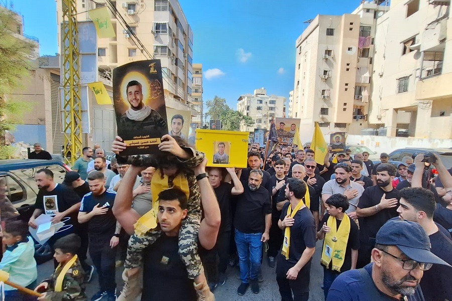 حزب الله شيّع الشهيد السعيد أحمد حسن عسيلي في الضاحية الجنوبية لبيروت