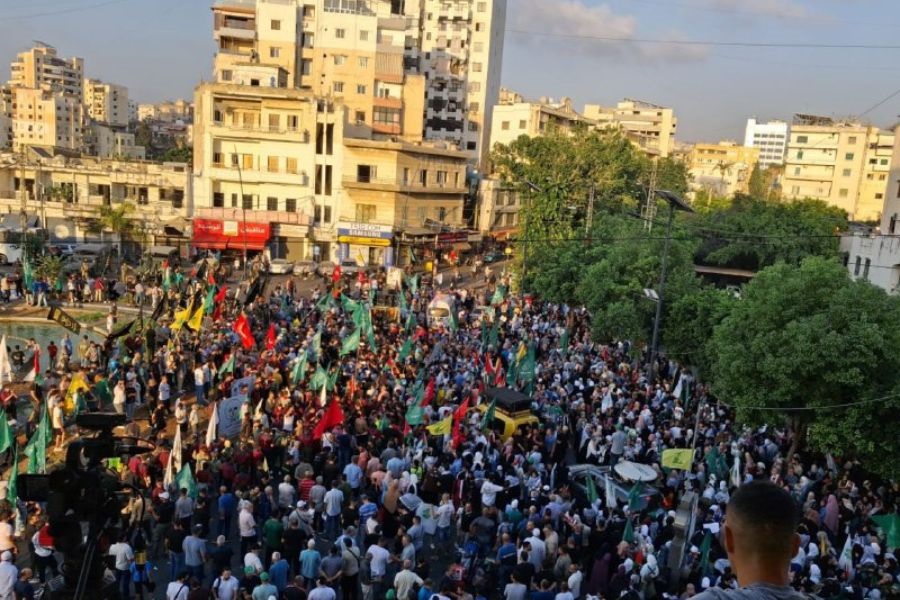 مسيرة في صيدا استنكارًا لحرب الإبادة والتجويع الصهيونية على أهل غزة