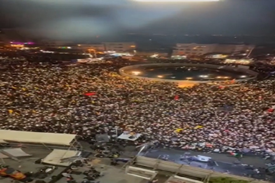 تجمّع حاشد في طهران دعمًا لقيادة الجمهورية الإسلامية ولقوى المقاومة 