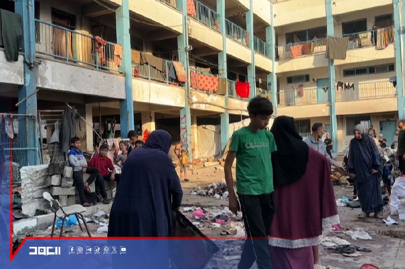 آثار قصف الاحتلال مدرسة 