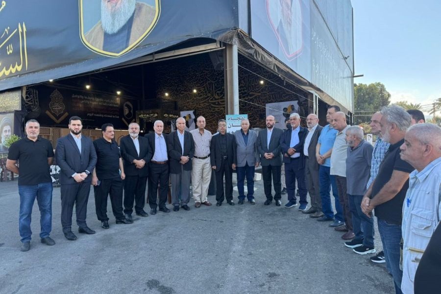 وفد قيادة تحالف قوى المقاومة الفلسطينية يزور مرقد سيد شهداء الأمة 