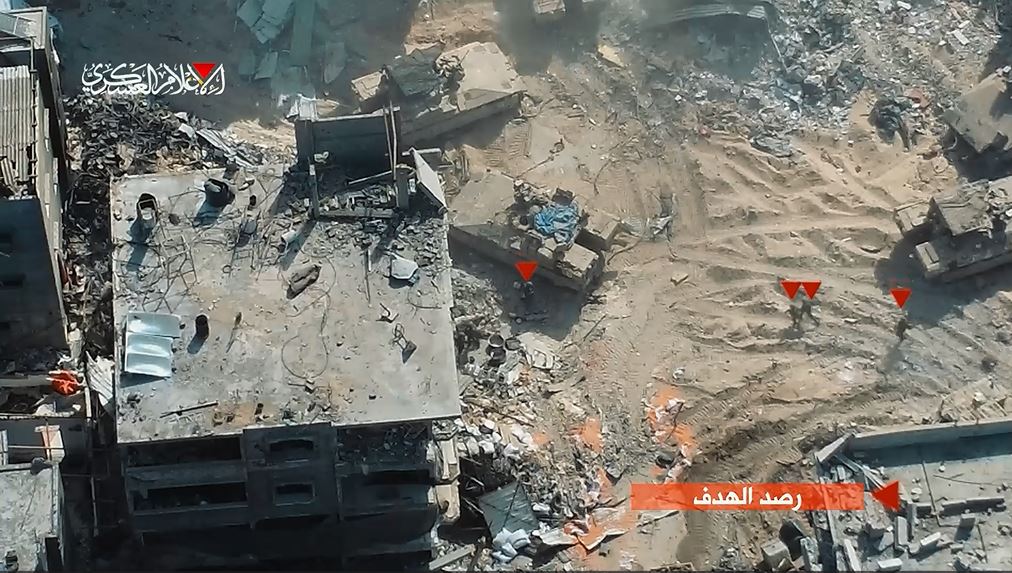 اشتباك مجاهدي القسام مع قوة صهيونية شرق مخيم جباليا خلال معركة 