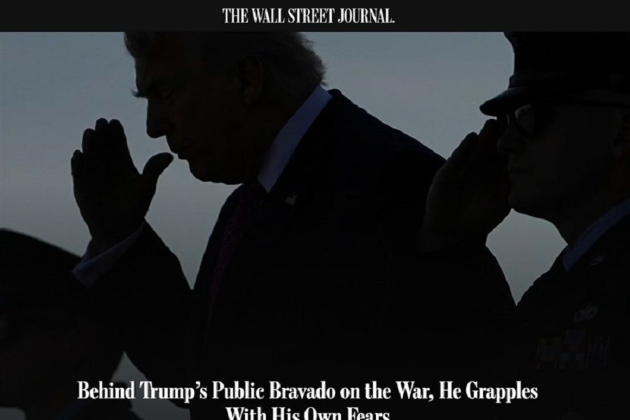 وول ستريت جورنال: ترامب يشعر بقلق بالغ إزاء مستقبل الحرب مع إيران