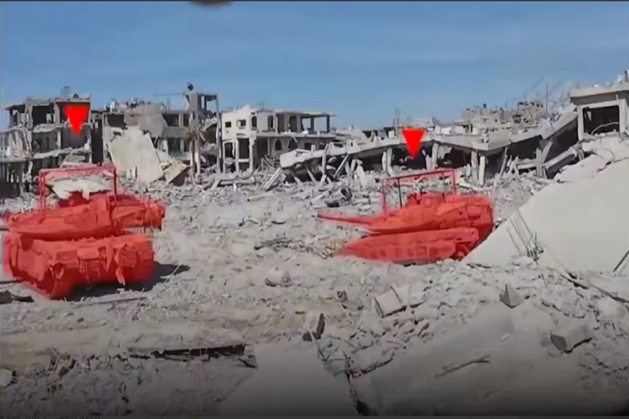 فيديو| استهداف جنود وآليات العدو في مدينة جباليا شمال قطاع غزة