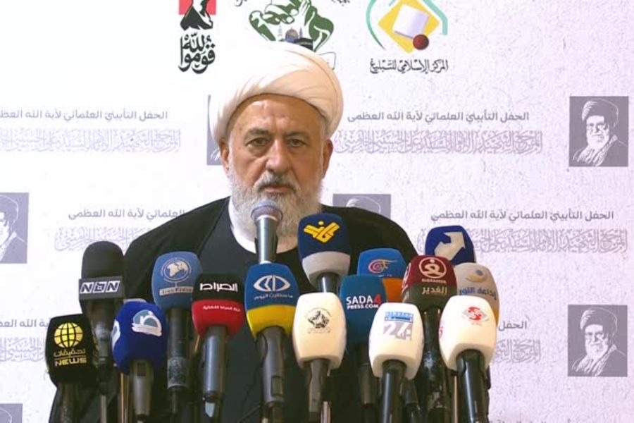 فيديو| كلمة الشيخ علي الخطيب في الحفل التأبيني العلمائي للإمام الشهيد الخامنئي