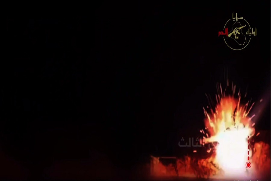 فيديو| سرايا أولياء الدم تستهدف هدفًا حيويًا أميركيًا في مطار أربيل 