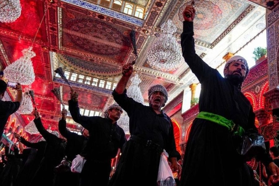 بالصور| من الفاو إلى كربلاء المقدسة.. وصول موكب 