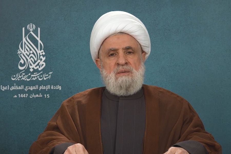 كلمة الشيخ قاسم خلال الاحتفال بولادة الإمام المهدي (عج) في مسجد جمكران في مدينة قم