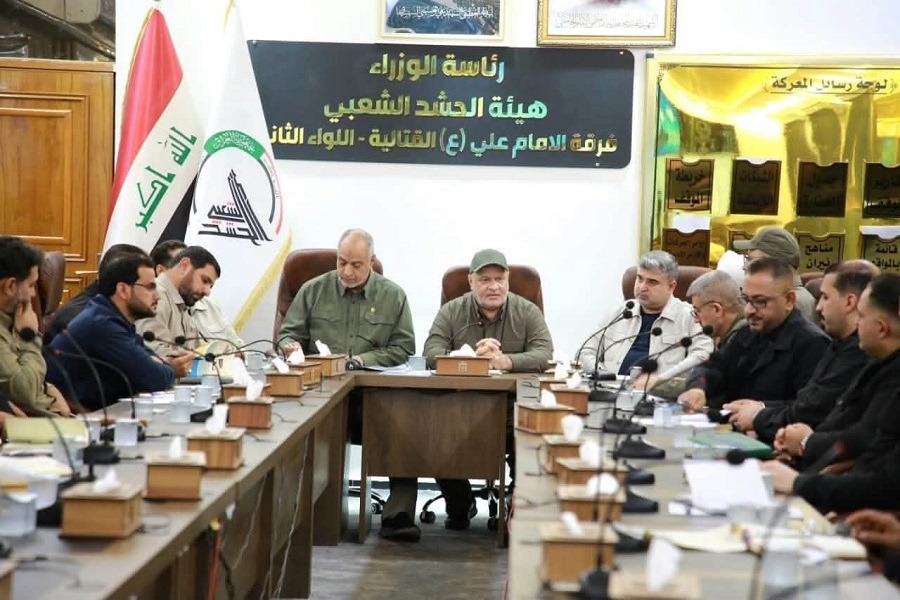 اجتماع في النجف لعمليات الفرات الأوسط للحشد الشعبي لتأمين ذكرى شهادة النبي محمد (ص)