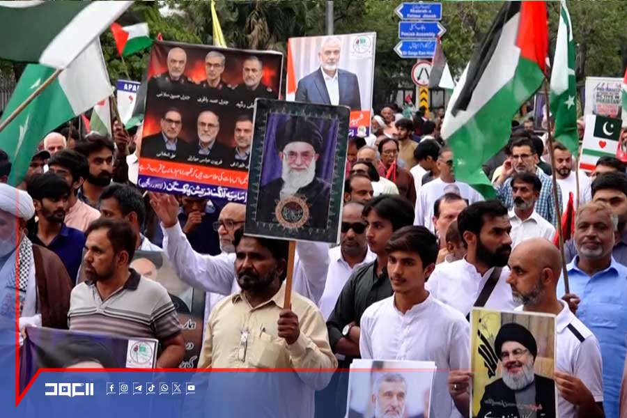 باكستانيون يتظاهرون في لاهور تنديدًا بالعدوان الإسرائيلي -الأميركي على إيران