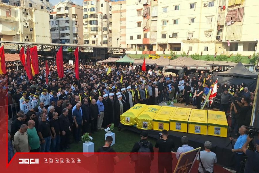تشييع شهداء مجزرة انصار في الضاحية الجنوبية لبيروت