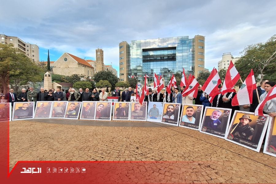 بالصور:  الوقفة الاحتجاجية لهيئة ممثلي الأسرى والمحررين دعمًا للأسرى اللبنانيين 