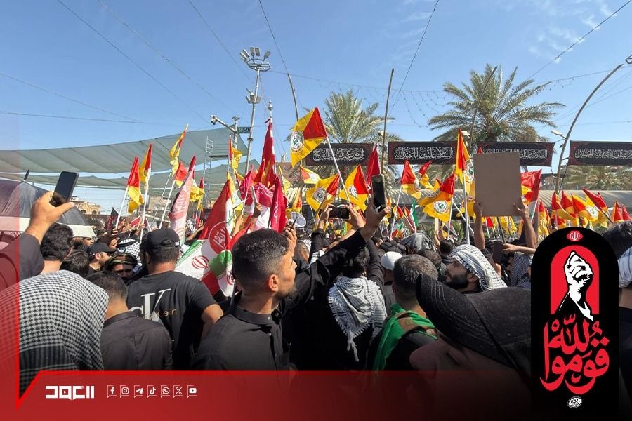  بالصور| زحف مليوني إلى كربلاء المقدسة للمشاركة بتشييع الإمام الخامنئي (قده)