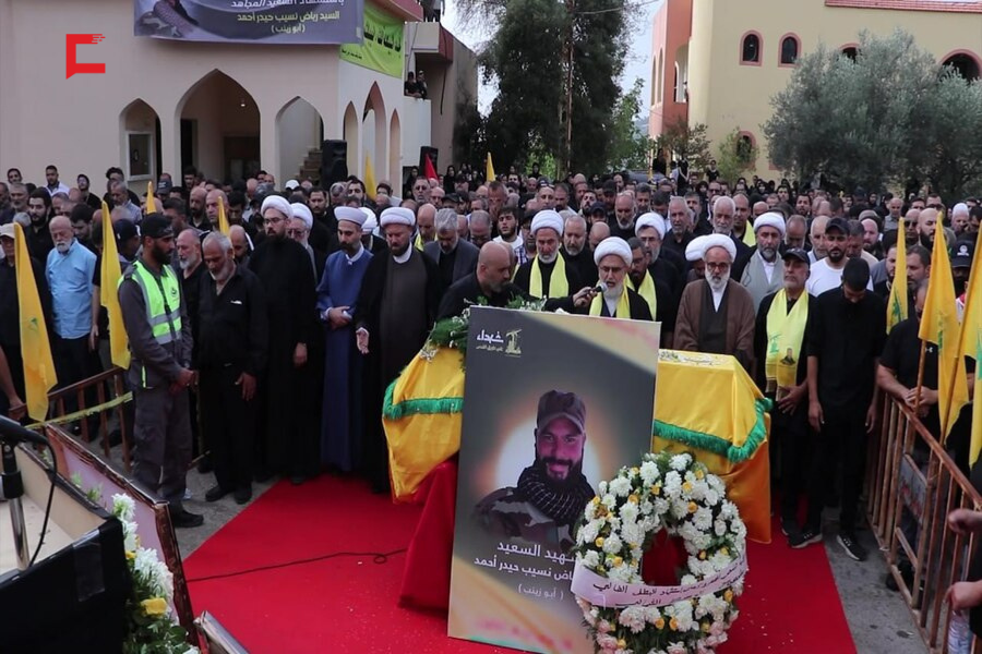  حزب الله وجمهور المقاومة يشيّعيون الشهيد السيد رياض أحمد في بلدة رأس أسطا - جبيل 