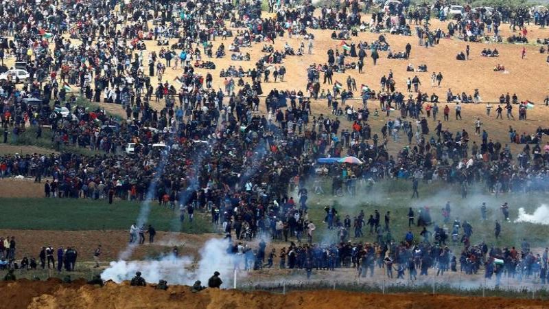 استشهاد ثلاثة فلسطينيين واصابة العشرات جراء قمع الاحتلال مسيرات العودة شرق قطاع غزة