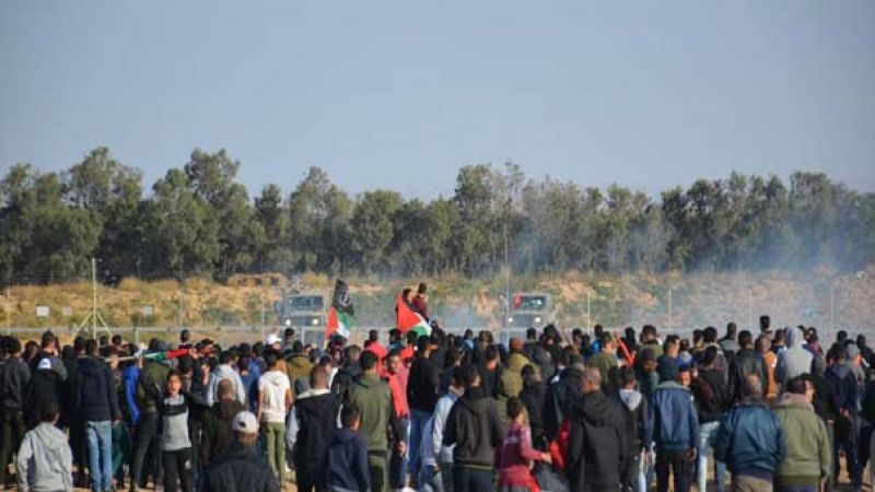 اصابة عشرات الفلسطينيين جراء قمع جمعة