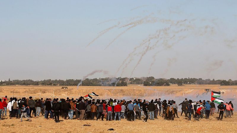 استشهاد فلسطيني وإصابة العشرات برصاص الاحتلال شرق قطاع غزة في مسيرات مواجهة التطبيع