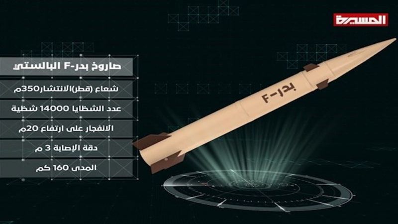 اليمن: قتلى وجرحى من قوى العدوان بصاروخ بدر F البالستي على الضالع