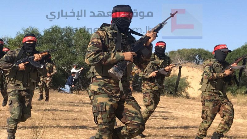 مناورة عسكرية لمقاتلي كتائب ابو علي مصطفى بمناسبة يوم القدس العالمي