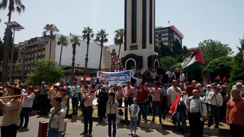 تظاهرة شعبية في حمص تنديدا بـ