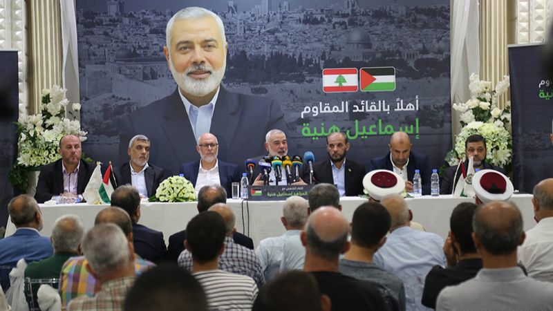 هنية من بيروت: صواريخنا تصل إلى ما بعد بعد