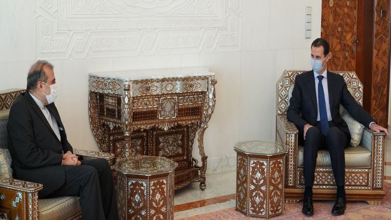 الرئيس السوري يستقبل كبير مساعدي وزير الخارجية الإيراني ويؤكدان استمرار عمل لجنة مناقشة الدستور