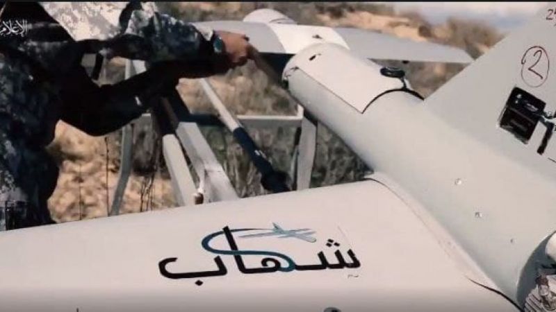طائرة شهاب الانتحارية تستهدف تجمعا لجنود العدو في 