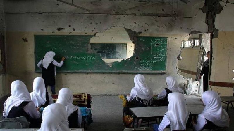 46 مدرسة حكومية تضررت جراء العدوان الإسرائيلي على غزة