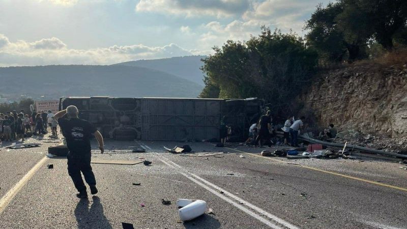 5 قتلى وعشرات الجرحى في صفوف المستوطنين الصهاينة بحادث سير بالجليل