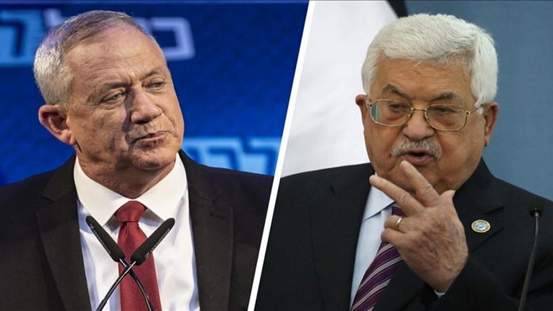 وزير الحرب "الإسرائيلي" يستقبل رئيس السلطة الفلسطينية في منزله