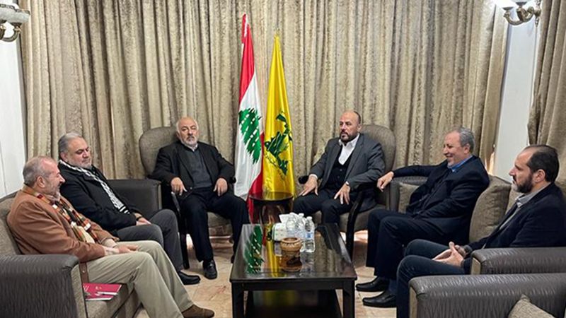حب الله عرض مع وفدٍ من "حماس" الأوضاع الفلسطينية