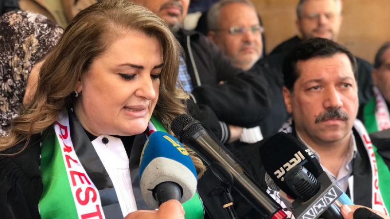 وقفة تضامنية مع فلسطين في نقابة المحامين بطرابلس 