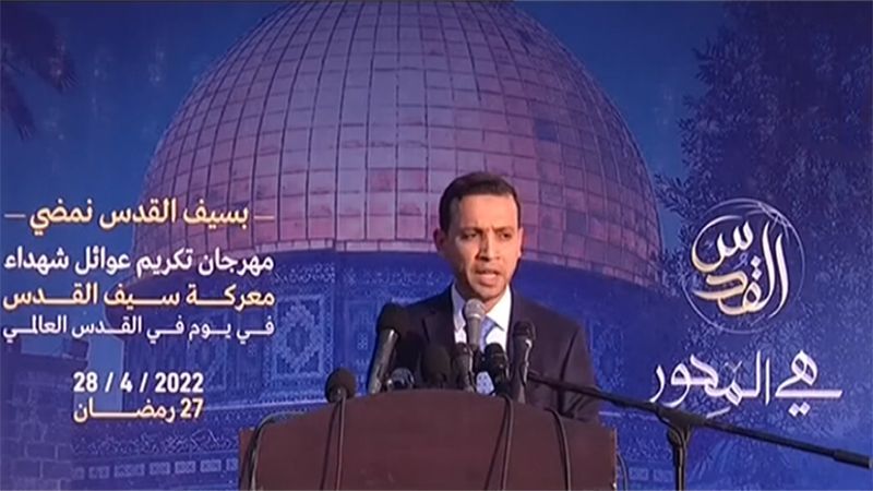 "بسيف القدس نمضي": مهرجان مركزي في غزة.. اللواء سلامي: أرضيّة سقوط الكيان متوفّرة