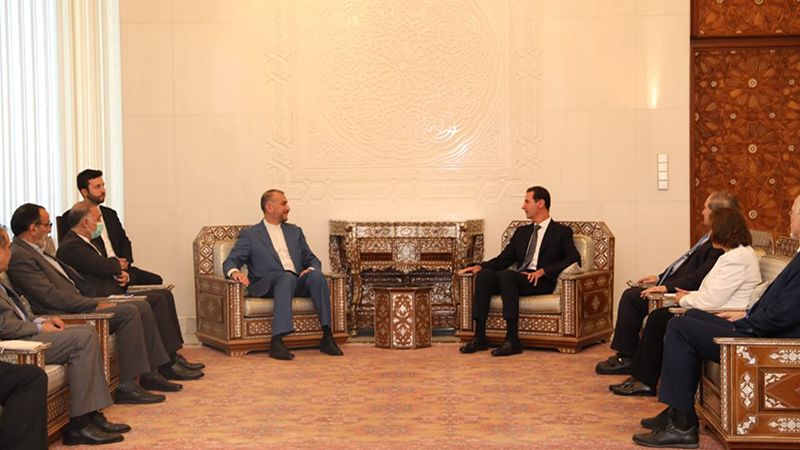 الرئيس الأسد يستقبل عبد اللهيان: إيران وسورية يشكلان "تحالف الإرادة" بمواجهة الهيمنة الغربية