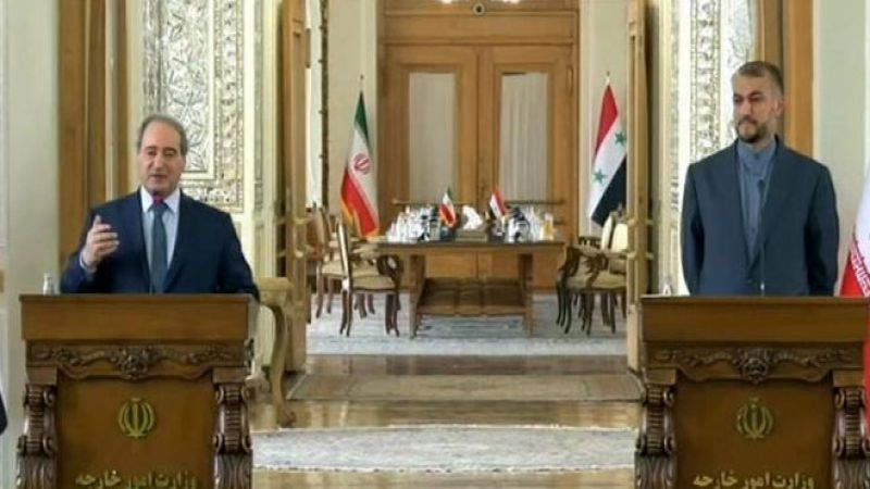 عبد اللهيان يلتقي المقداد في طهران.. تأكيد على وحدة سوريا