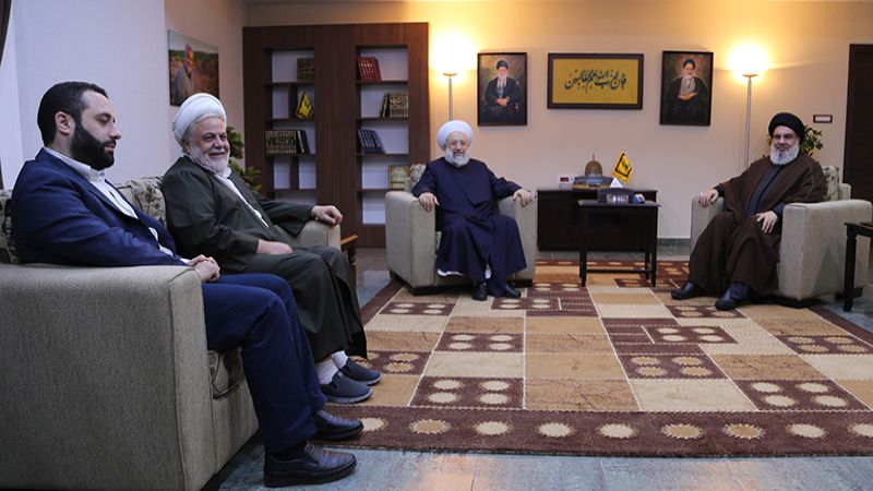 الأمين العام لحزب الله يستقبل رئيس الاتحاد العالمي لعلماء المقاومة