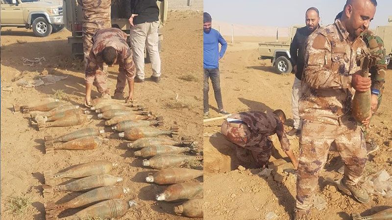 الحشد الشعبي العراقي يعثر على 42 قذيفة هاون بسهل نينوى
