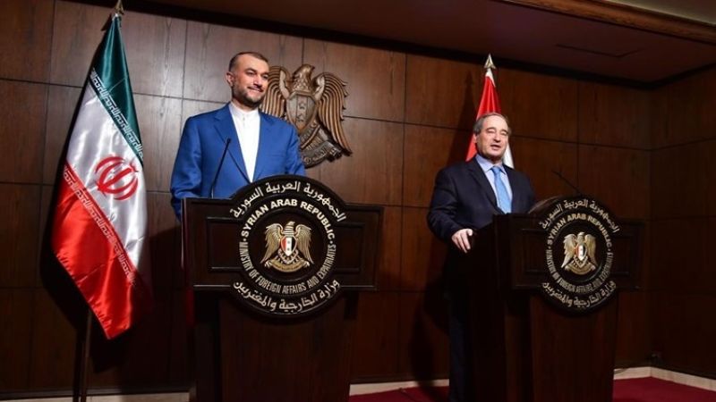 عبد اللهيان من دمشق: العلاقات بين البلدين في أفضل أحوالها