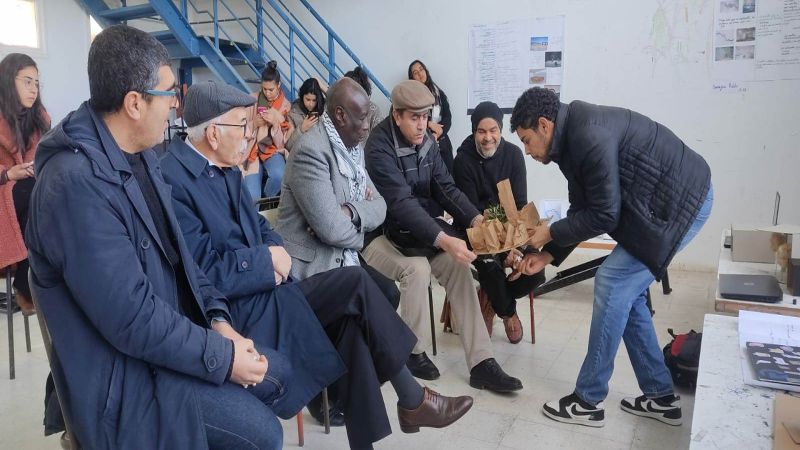 لتعميق الوعي بالقضية الفلسطينية.. طلبة تونسيون ينجزون مشروعًا تشكيليًا معماريًا