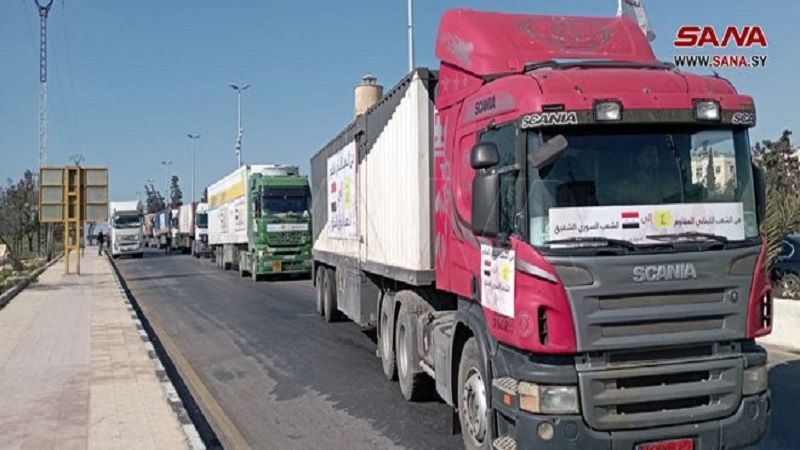 وصول القافلة الثانية من مساعدات حملة "رحماء" إلى متضرري الزلزال في حلب