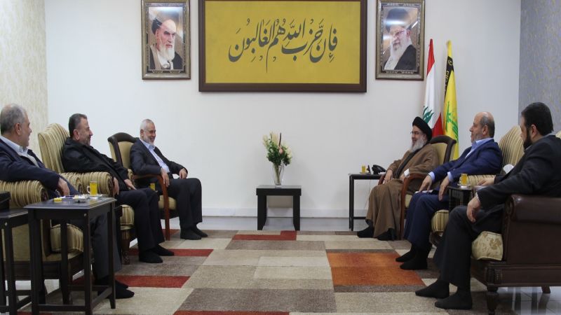 السيد نصر الله يستقبل وفدًا قياديًا من "حماس" برئاسة هنية