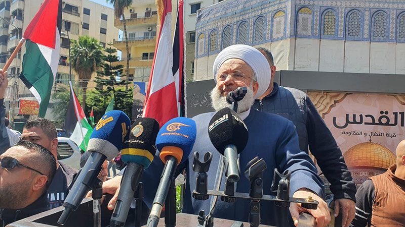 الشيخ حمود مشاركًا في فعاليات يوم القدس في صيدا: لنصرة الشعب الفلسطيني